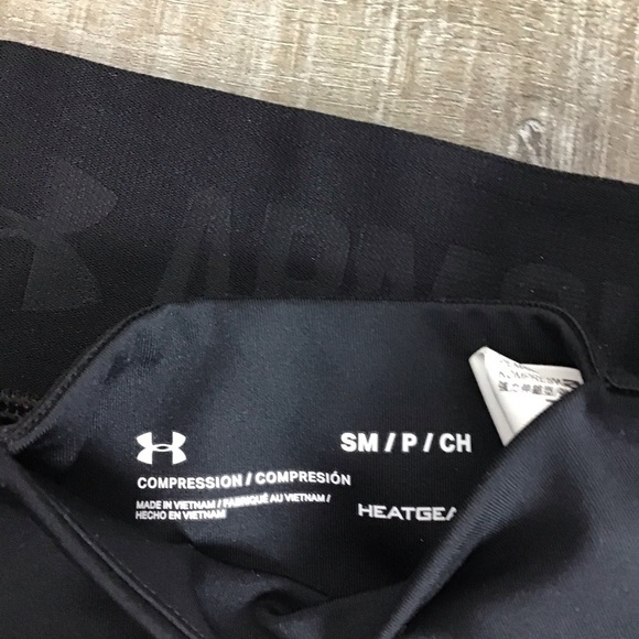 Under Armour Heat Gear Blue Black Red Leggings Size S - Picture 5 of 5